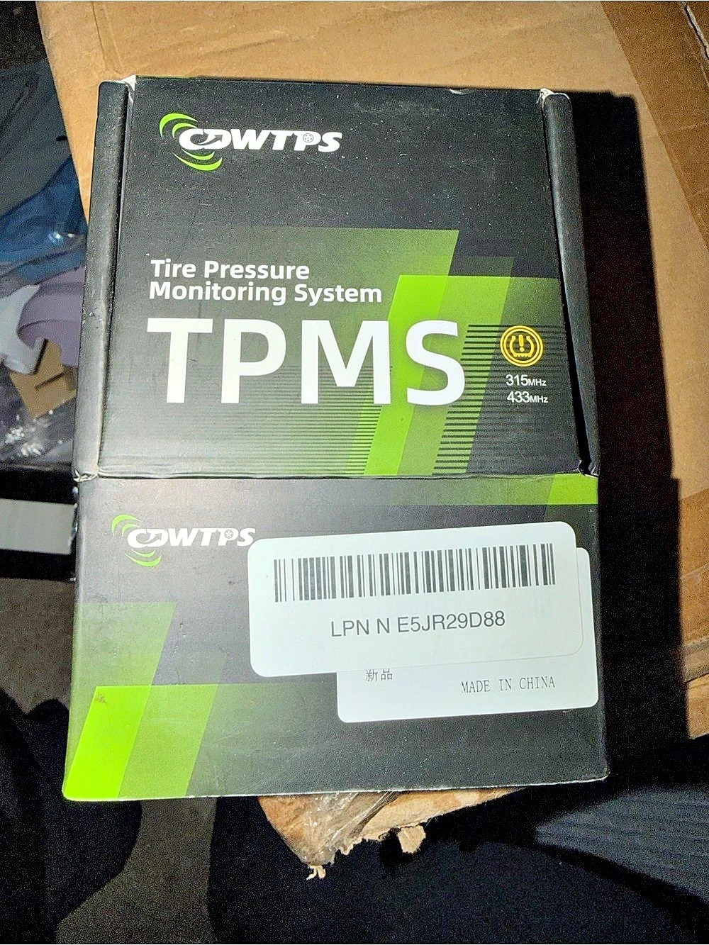 WTPS Tire Pressure Monitoring System (TPMS) ) TPMS Sensor Kit Black New